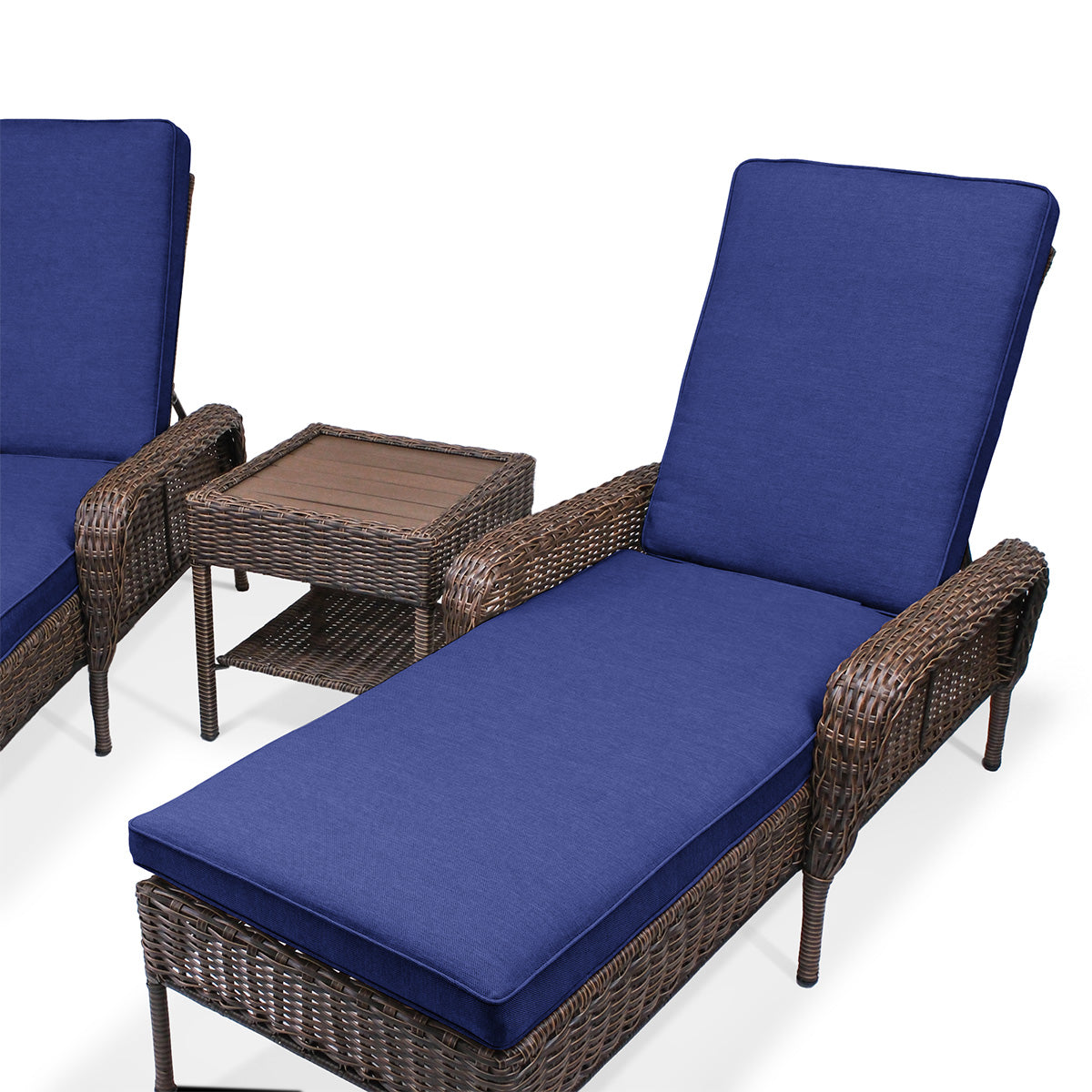 Cambridge Wicker Outdoor Chaise Lounge Set - AURABAGS SHOP