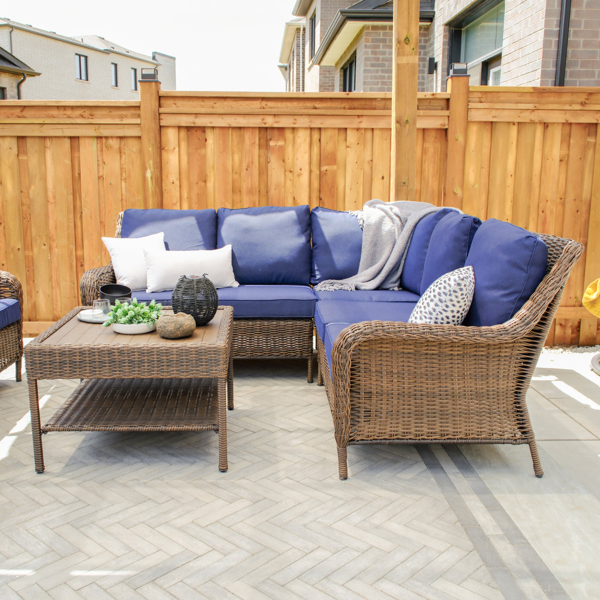 Cambridge 4-Piece Sectional Set With Coffee Table - AURABAGS SHOP
