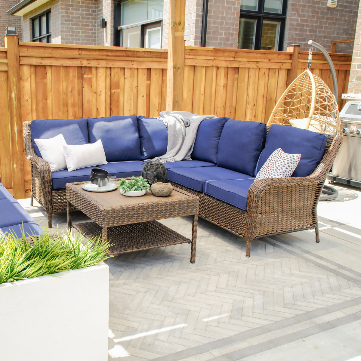 Cambridge 4-Piece Sectional Set With Coffee Table - AURABAGS SHOP