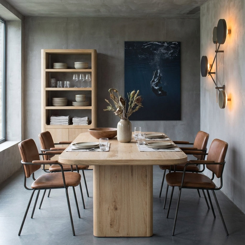 Bramwell Dining Table Rustic Oak
