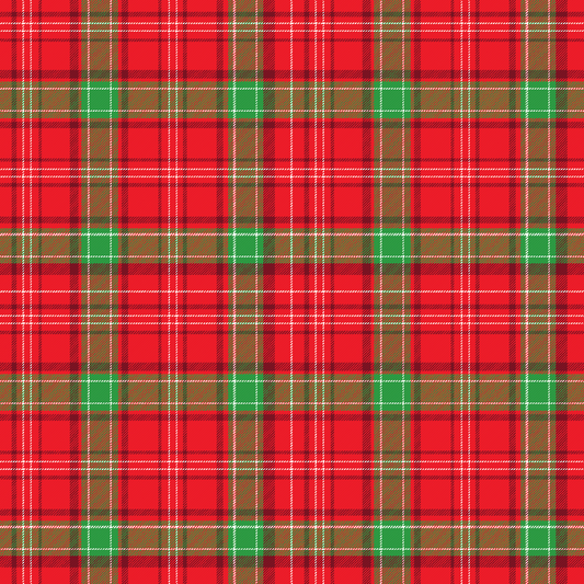 Christmas Plaid Adhesive Vinyl Pattern 1