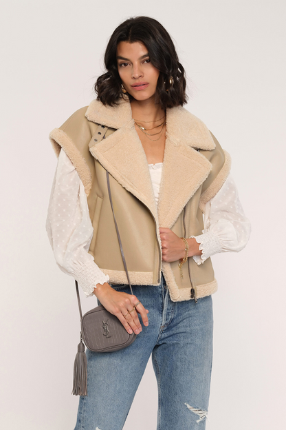 Xander Cozy Sherpa Vest with Zipper
