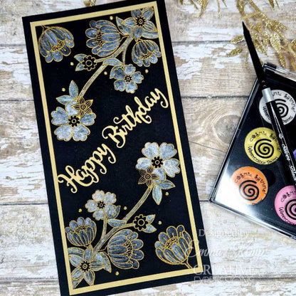 Creative Expressions Jane's Doodles Birdsong Blooms 6 in x 8 in Clear Stamp Set