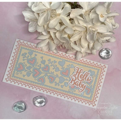 Creative Expressions Sue Wilson Slimline Anniversary Hearts Craft Die