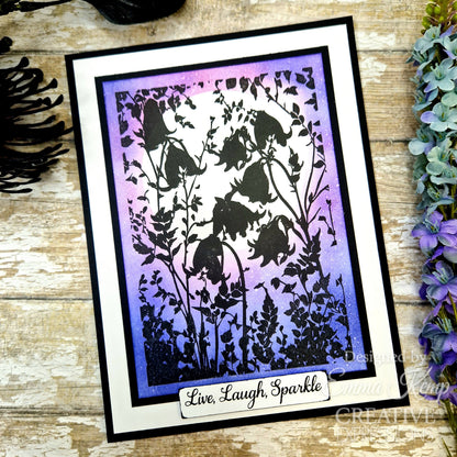Creative Expressions Dreamy Harebells 4 in x 6 in Pre Cut Rubber Stamp