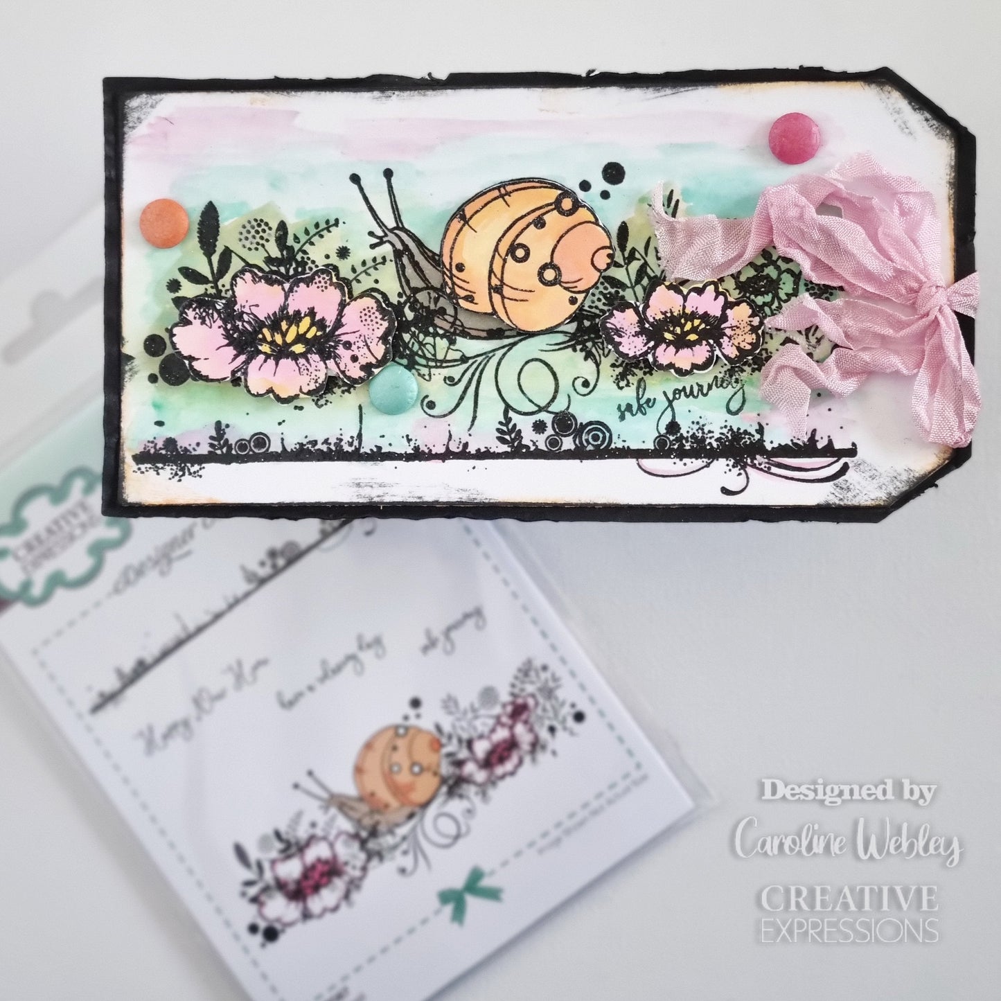 Creative Expressions Designer Boutique Woodland Walk Collection Slow Jo Snail A6 Clear Stamp Set