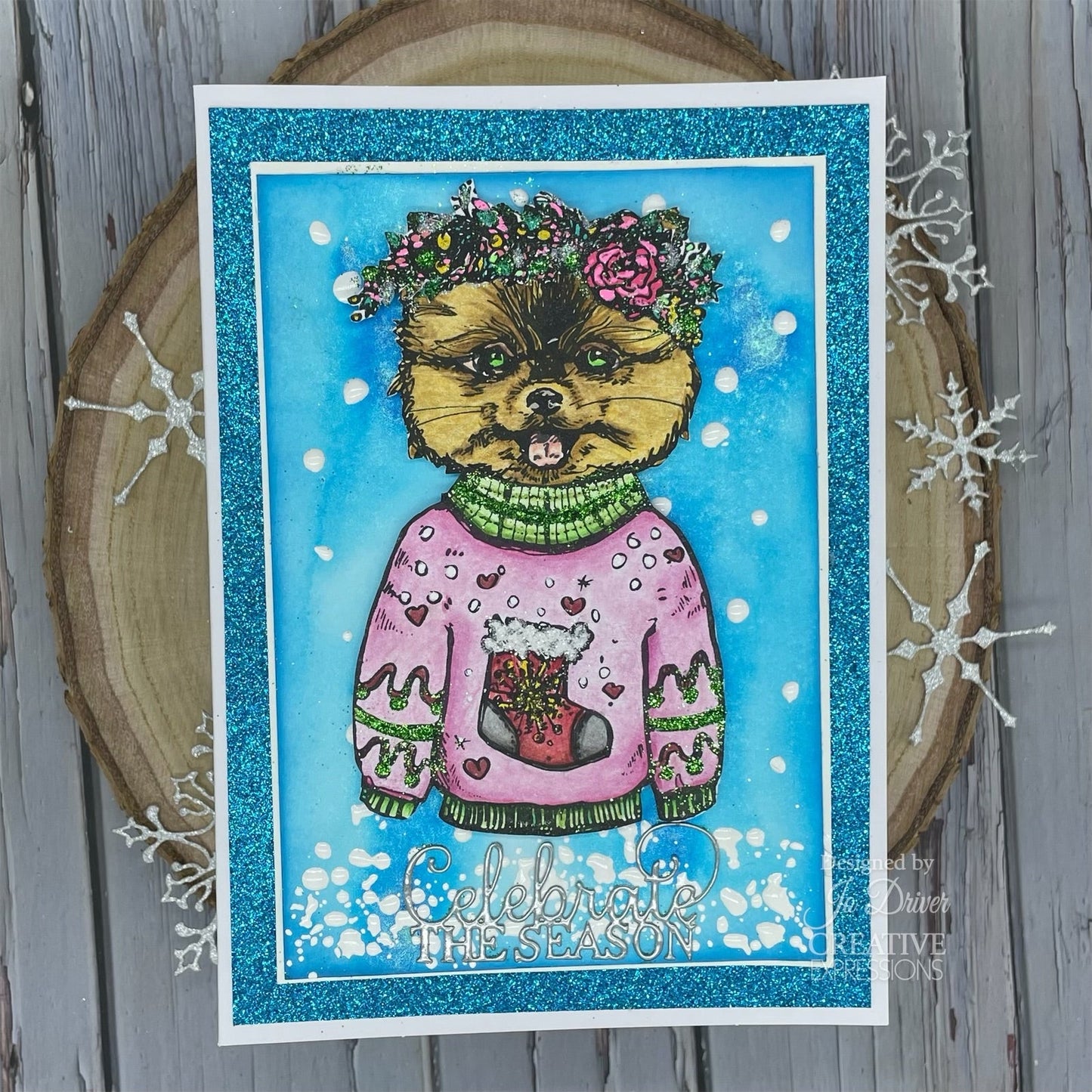 Creative Expressions Jane Davenport Merry Cutemas 6 in x 8 in Clear Stamp Set