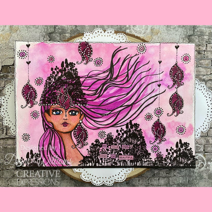 Creative Expressions Jane Davenport WildInk 6 in x 8 in Clear Stamp Set