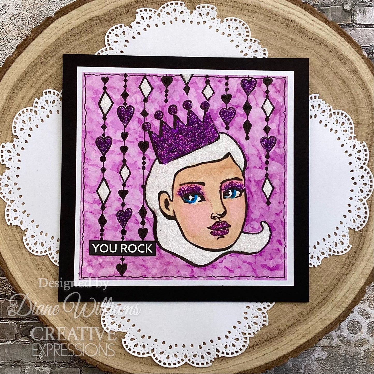 Creative Expressions Jane Davenport SideChick 7 in x 7 in Stencil