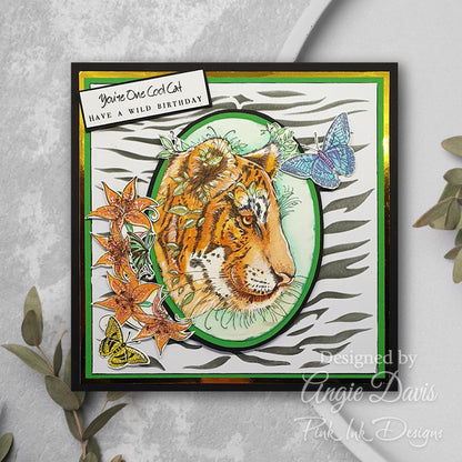 Pink Ink Designs Tiger 7 in x 7 in Stencil