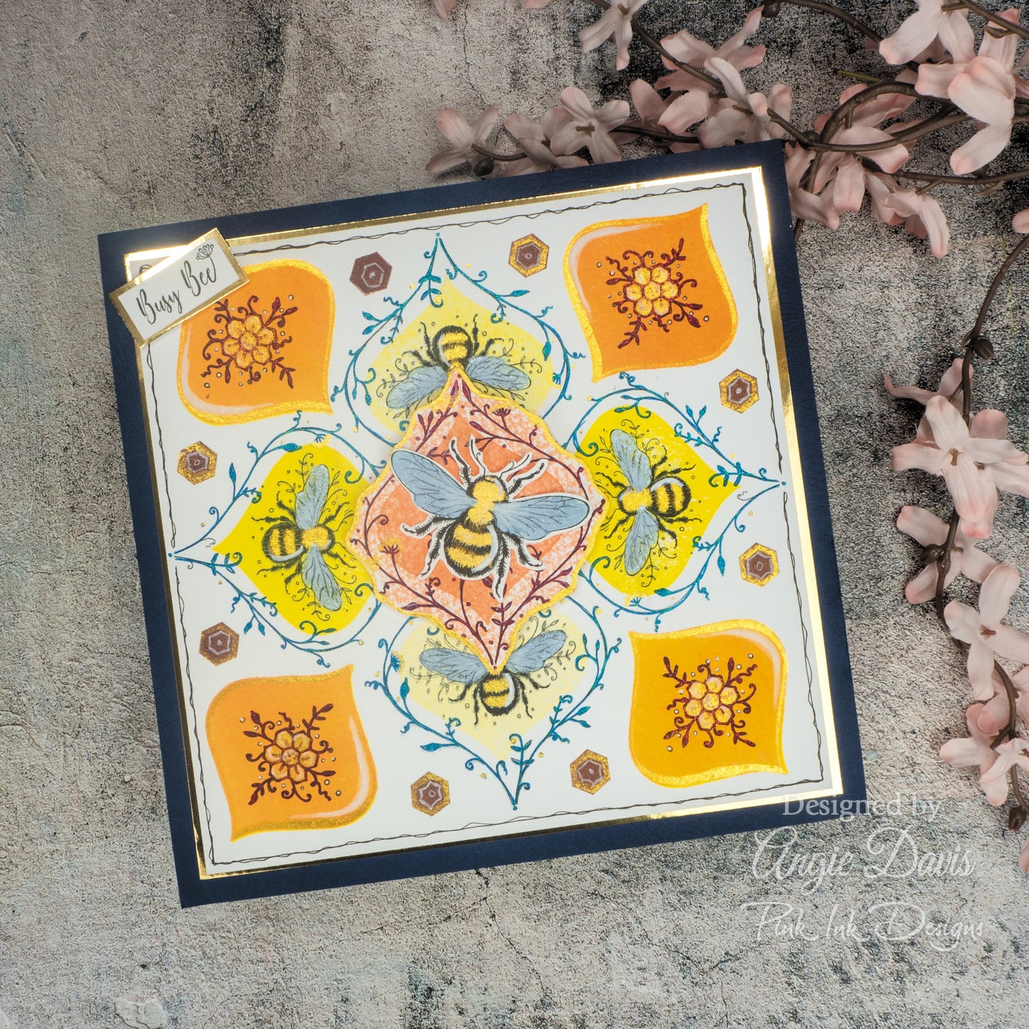 Pink Ink Designs The Flight Of The Bumblebee 6 in x 8 in Clear Stamp Set