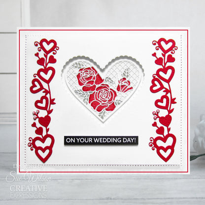 Creative Expressions Sue Wilson Slimline Anniversary Hearts Craft Die
