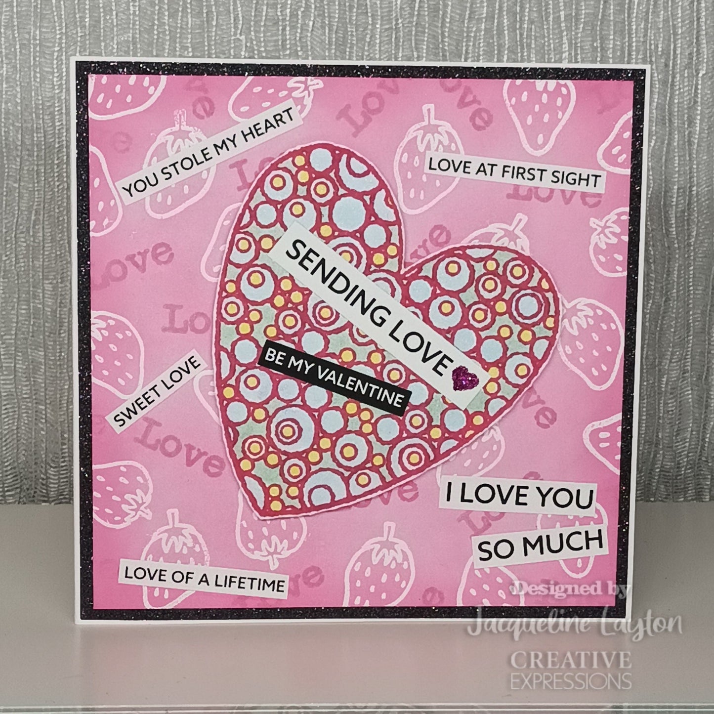 Woodware Clear Singles Bubble Heart 4 in x 6 in Stamp
