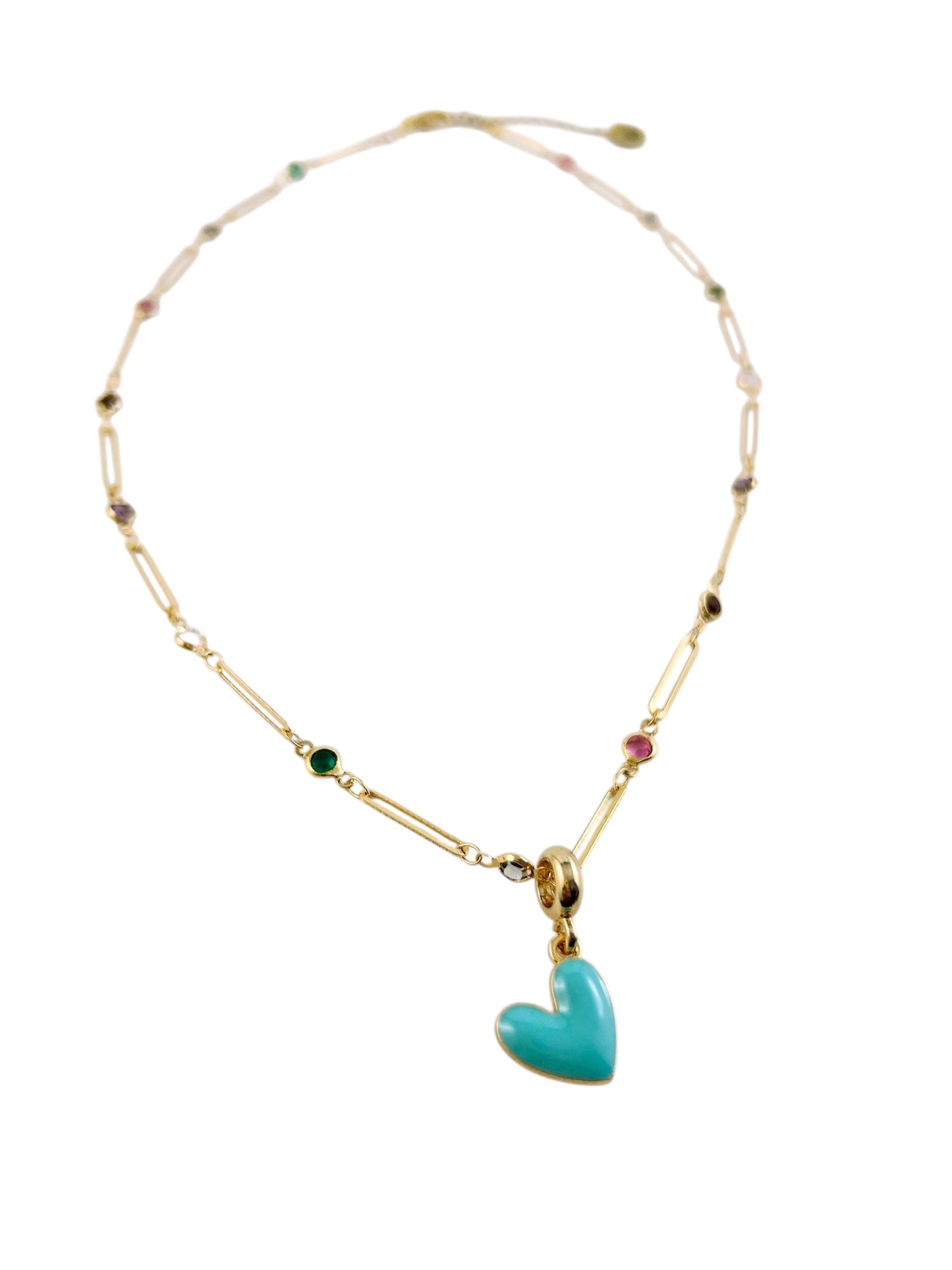 Heart Pop Necklace - Blue Belle