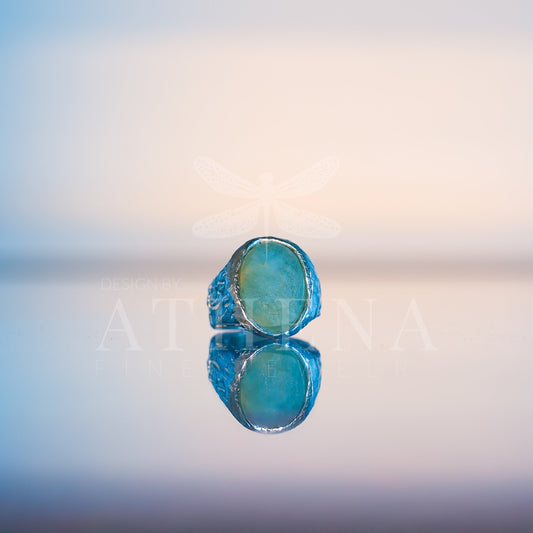 Seraphina’s Sea Ring | Ready-to-Ship Aquamarine Birthstone Ring | Sterling Silver