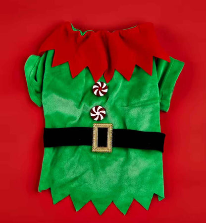 Elf Christmas Outfit – Festive Holiday Costume for Dogs