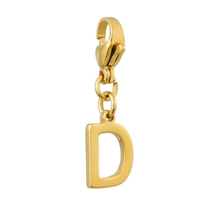 SOLID LETTER MINI CHARMS A–Z in GOLD: Dainty Initial Alphabet Pendant for Necklaces & Bracelets — $12.50