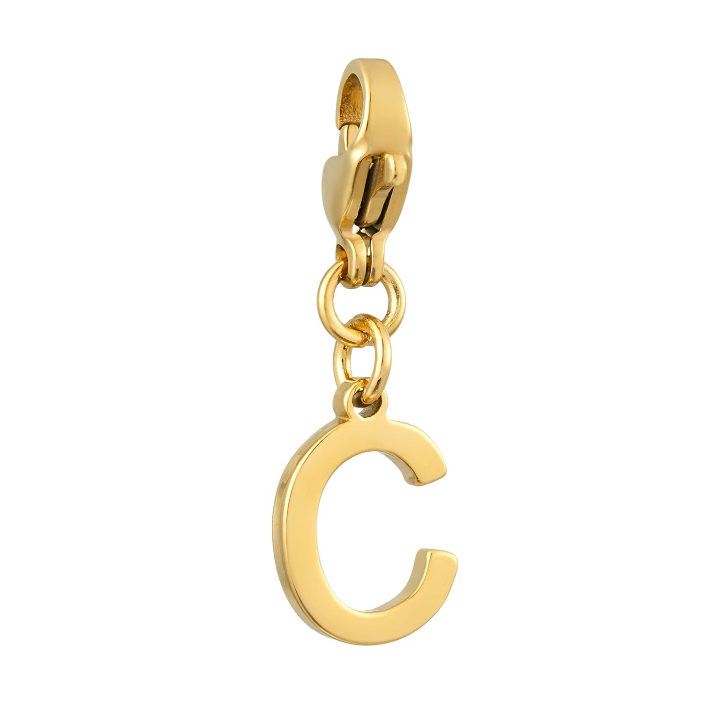 SOLID LETTER MINI CHARMS A–Z in GOLD: Dainty Initial Alphabet Pendant for Necklaces & Bracelets — $12.50