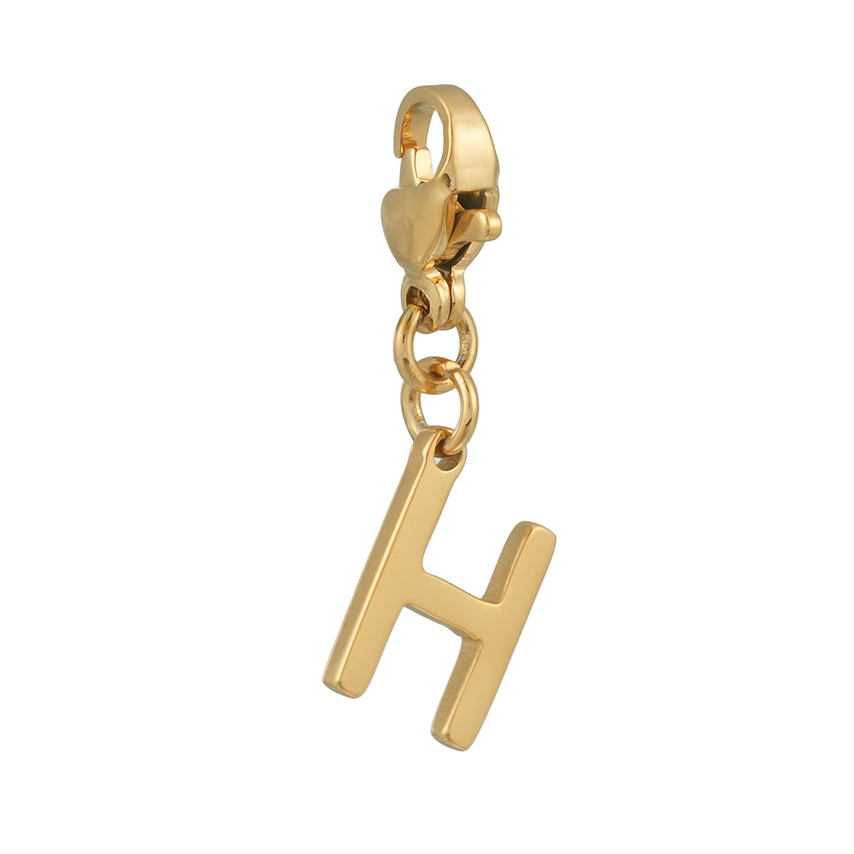 SOLID LETTER MINI CHARMS A–Z in GOLD: Dainty Initial Alphabet Pendant for Necklaces & Bracelets — $12.50