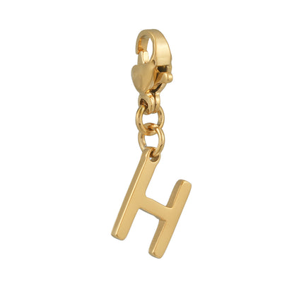 SOLID LETTER MINI CHARMS A–Z in GOLD: Dainty Initial Alphabet Pendant for Necklaces & Bracelets — $12.50