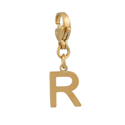 SOLID LETTER MINI CHARMS A–Z in GOLD: Dainty Initial Alphabet Pendant for Necklaces & Bracelets — $12.50