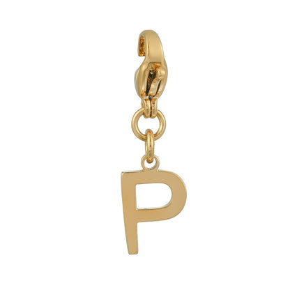 SOLID LETTER MINI CHARMS A–Z in GOLD: Dainty Initial Alphabet Pendant for Necklaces & Bracelets — $12.50