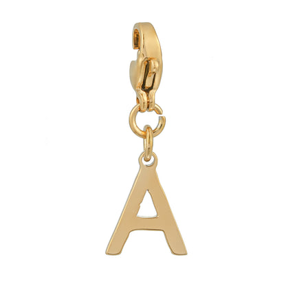 SOLID LETTER MINI CHARMS A–Z in GOLD: Dainty Initial Alphabet Pendant for Necklaces & Bracelets — $12.50