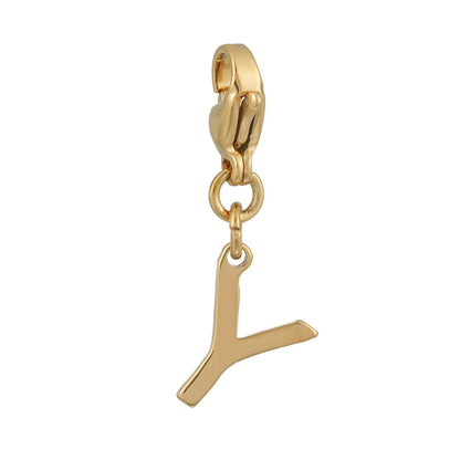 SOLID LETTER MINI CHARMS A–Z in GOLD: Dainty Initial Alphabet Pendant for Necklaces & Bracelets — $12.50
