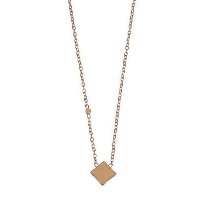 LAVINIA Gold: Square Gold Pendant Necklace with Cut-Away Shell Star and Mini Zirconia Charm