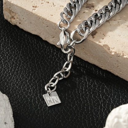 FARAJI: Unisex Chunky Silver Bracelet - Bold & Stylish - Unapologetically You!
