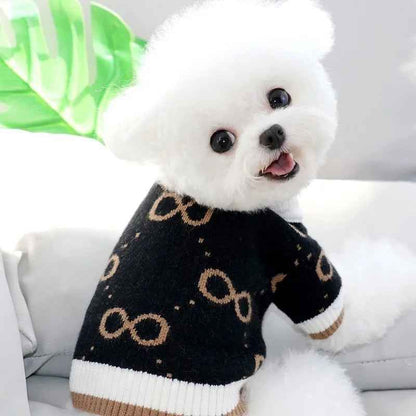 Pucci Dog Sweater – Luxury Knit Outfit for Dogs