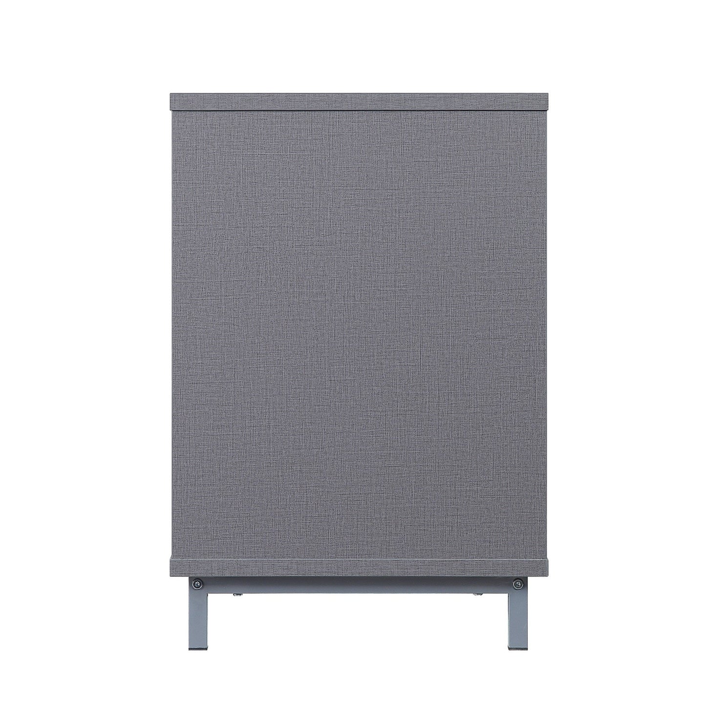 Firey 60" TV Stand/Fireplace with Glass Shelves - Grey Gloss