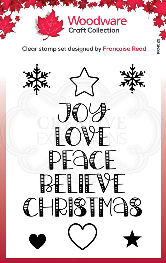 Woodware Clear Singles Word Tree 3.8 in x 2.6 in Stamp