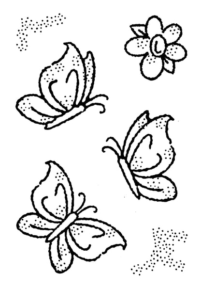 Woodware Clear Singles Little Butterflies 3.8 in x 2.6 in Stamp
