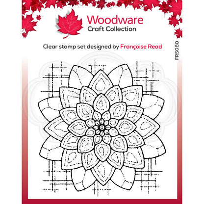 Woodware Clear Singles Blossom  4 in x 4 in Stamp