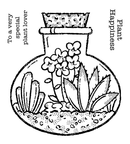 Woodware Clear Singles Terrarium 4 in x 4 in Stamp