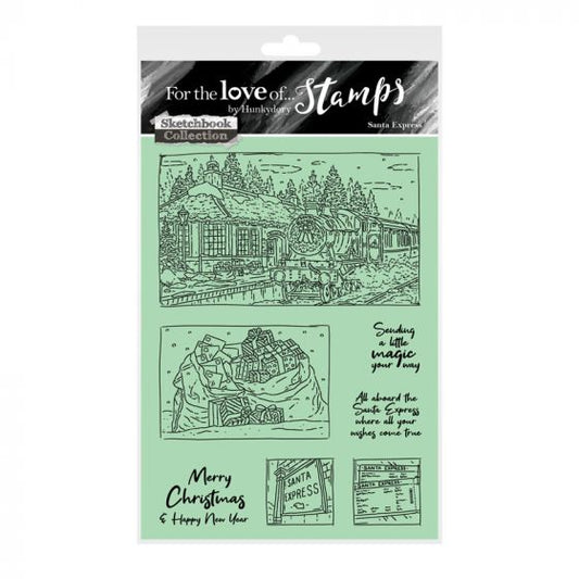 For The Love Of Stamps - Santa Express A6 Stamp Set