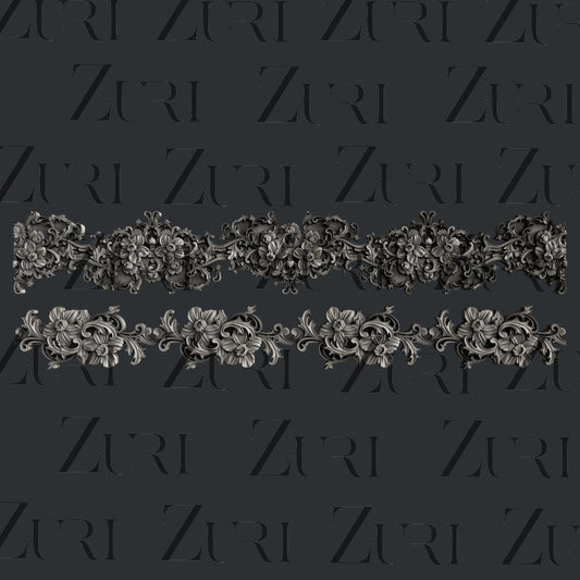 Zuri Designs Floral Borders Set 3