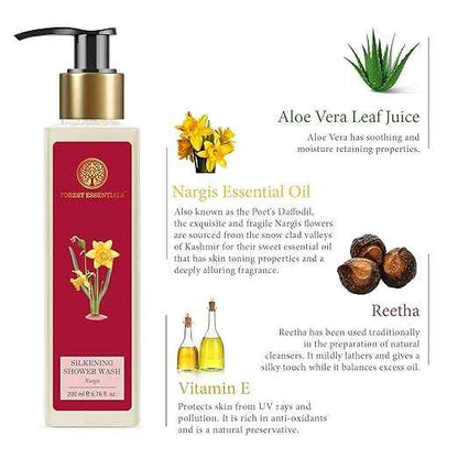 Forest Essentials Silkening Shower Wash Nargis
