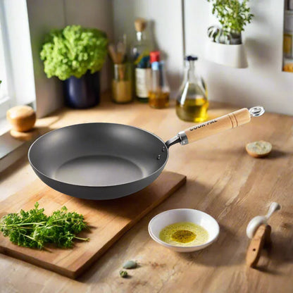 Yoshikawa Cook-Pal Ren Japanese Carbon Steel Frying Pan 20cm