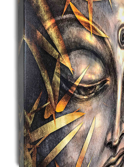 Wall Art -Canvas Pint Gold Buddha- Artwork