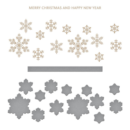 Glimmering Snowflakes Hot Foil Plate & Die Set  from the Bibi's Snowflakes Collection by Bibi Cameron