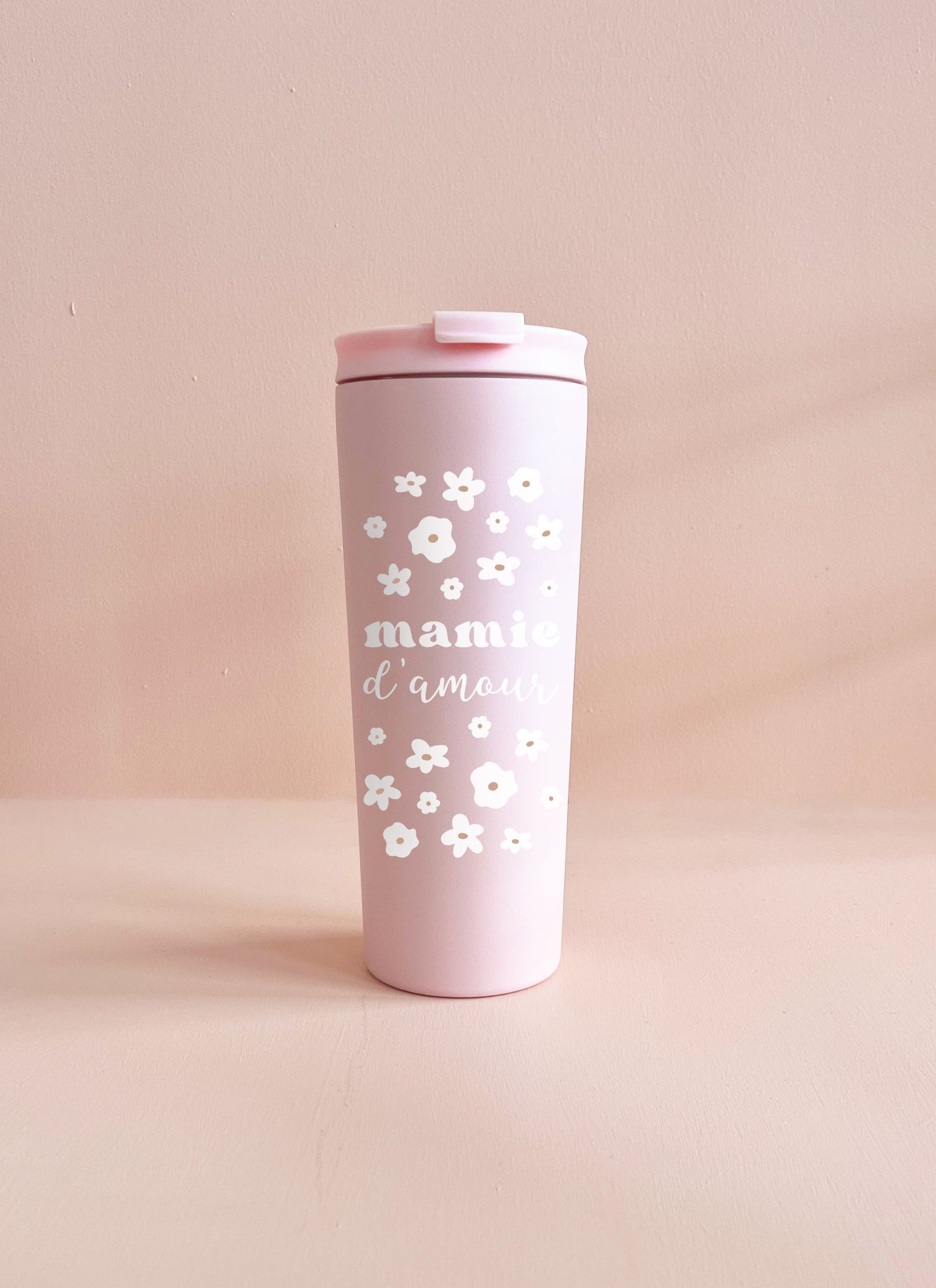 Gobelet isotherme 24oz - rose Mamie d'amour