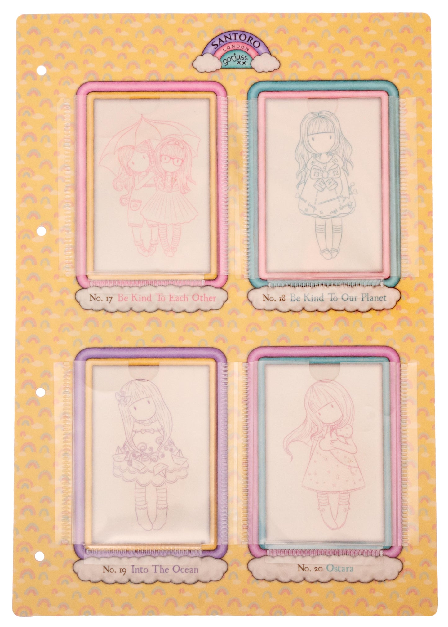 SAN Storage Sheet Gorjuss - Be Kind no. 17-20 205x297x4mm 1 PC nr.05
