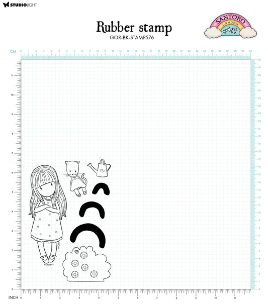 SAN Cling Stamp Gorjuss - Be Kind How Does Your Garden Grow 120x170x5mm 7 PC nr.576