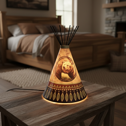 Teepee Table  Bear Lamp