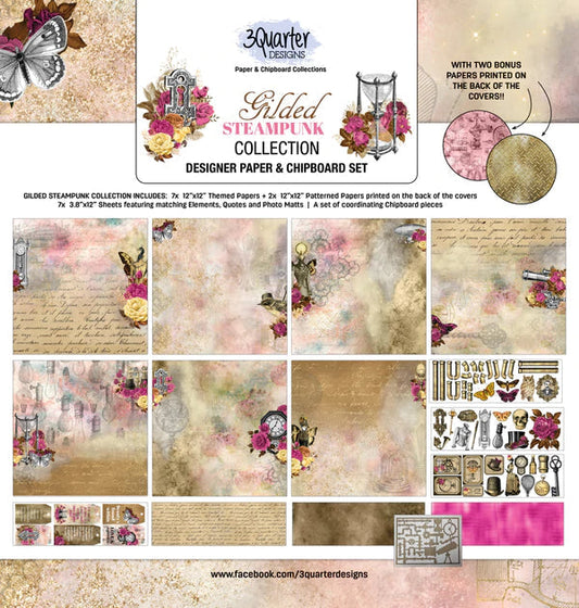 3Quarter Designs - Scrapbook Collection - Gilded Steampunk
