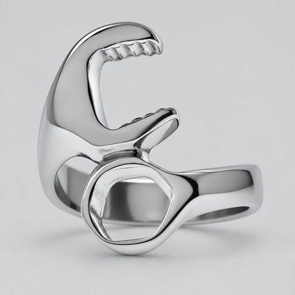 GoSteel Men's Biker Wrench Ring | Stainless Steel Ring