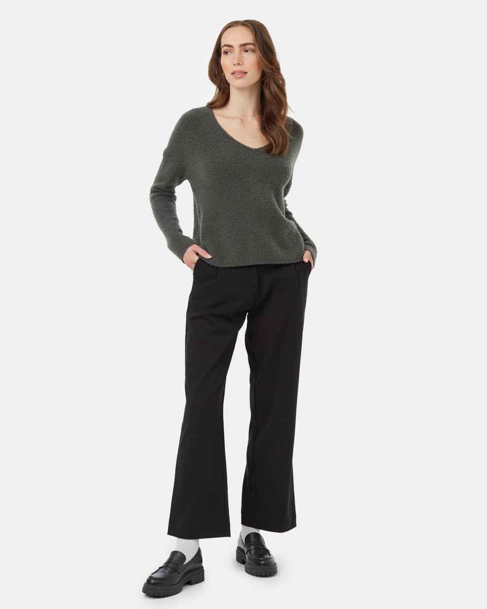 Highline Fuzzy V-Neck Sweater
