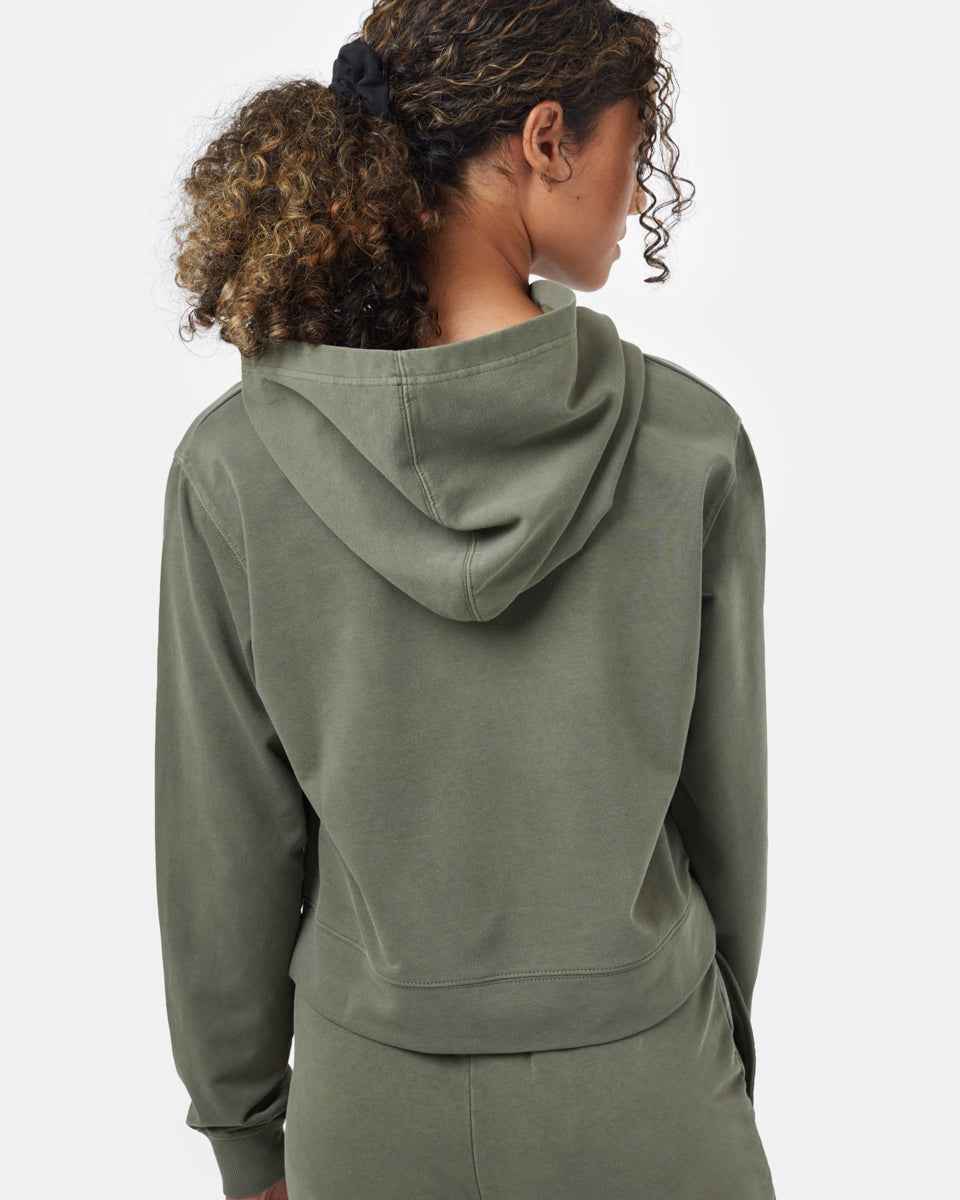 French Terry Cropped Hoodie